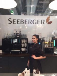 Unsere Hostess Franziska für die Seeberger GmbH bei der HOGA 2017 in Nürnberg