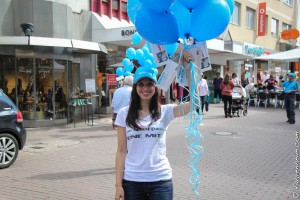 Unsere Promoterin im Einsatz in der Ulmer City