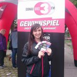 Unsere Promoterin Jasmina am Stand von Donau3FM