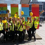 Gruppenfoto unserer Lotsinnen am Hauptbahnhof Ulm