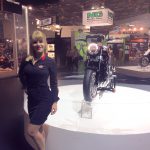 Unsere Hostess am Horex-Stand auf der Intermot-Messe in Köln 2016