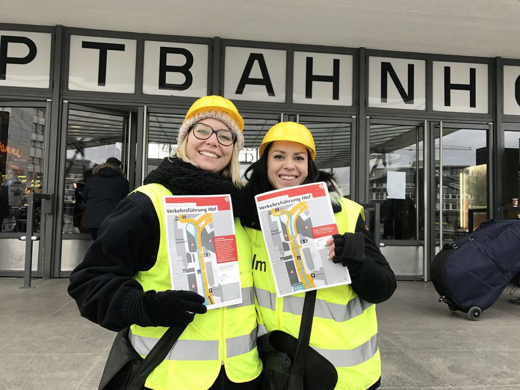 ulm baut um - Lotsinnen am Hauptbahnhof im März 2017