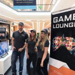 Promotion-Team in der Game-Lounge der Glacis-Galerie 2017